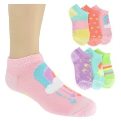 Kids' Skechers Rainbow No-Show 6-Pair Pack