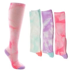 Girls' Skechers Tie-Dye Knee-High 3-Pair Pack