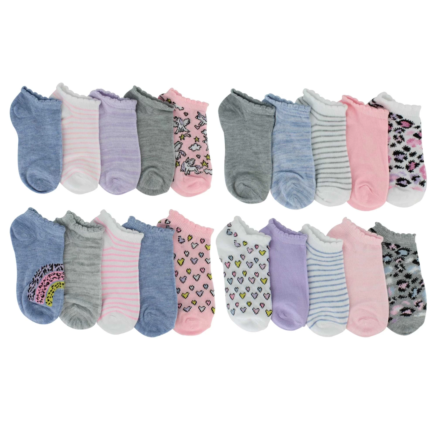 Girls' Nicole Miller No-Show 20-Pair Pack 2 Girls' Nicole Miller No-Show 20-Pair Pack - Image 2