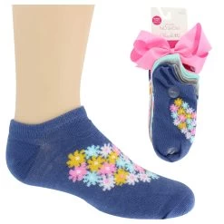 Girls' Charlotte Floral No-Show And Bow 10 For $10