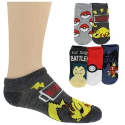 Kids' Pokemon No-Show 5-Pair Pack