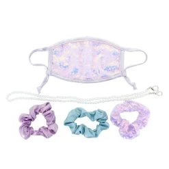Kids' Sequin Face Mask, Strap And Scrunchie Set -Chic Shoe Shop 872660 images 04