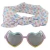 Kids' Heart-Print Sunglasses And Headband