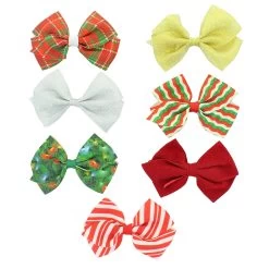 Holiday Hair Bow 7-Piece Assortment