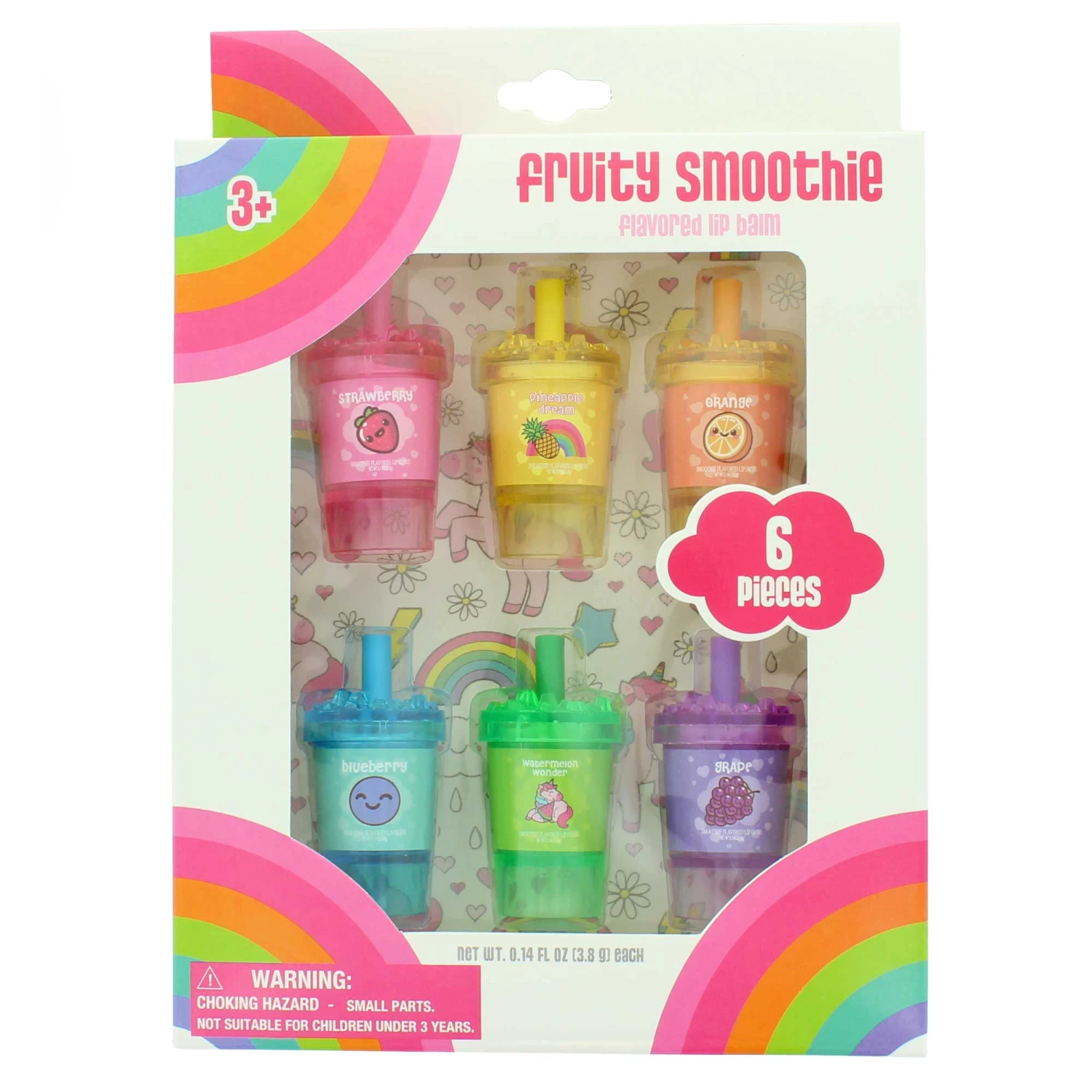 Fruity Smoothie Flavored Lip Balm 6-Piece Set 1 Fruity Smoothie Flavored Lip Balm 6-Piece Set