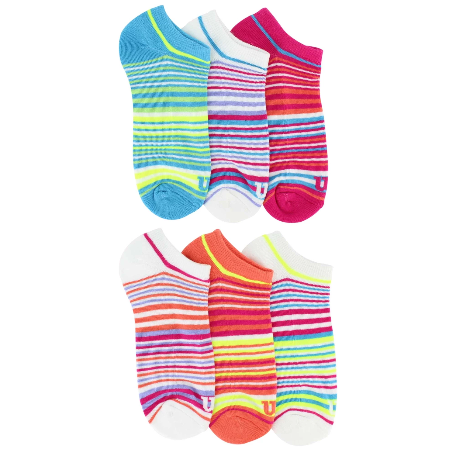Women's Wilson Striped No-Show 6-Pair Pack 2 Women's Wilson Striped No-Show 6-Pair Pack - Image 2