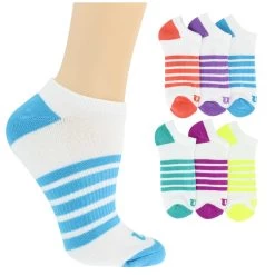 Women's Wilson Arch Stripe No-Show 6-Pair Pack
