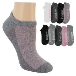 Women's Bebe Lurex No-Show 9-Pair Pack