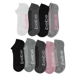 Women's Bebe Lurex No-Show 9-Pair Pack -Chic Shoe Shop 811178 images 03