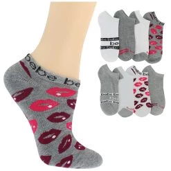Women's Bebe Lips No-Show 8-Pair Pack