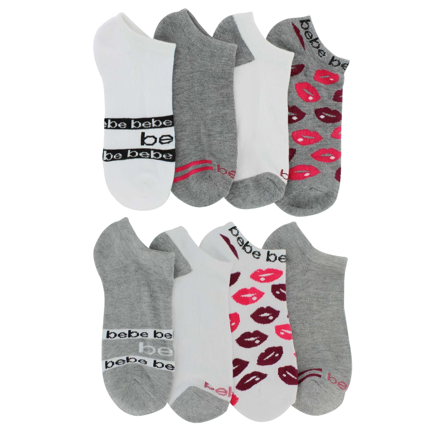 Women's Bebe Lips No-Show 8-Pair Pack 2 Women's Bebe Lips No-Show 8-Pair Pack - Image 2