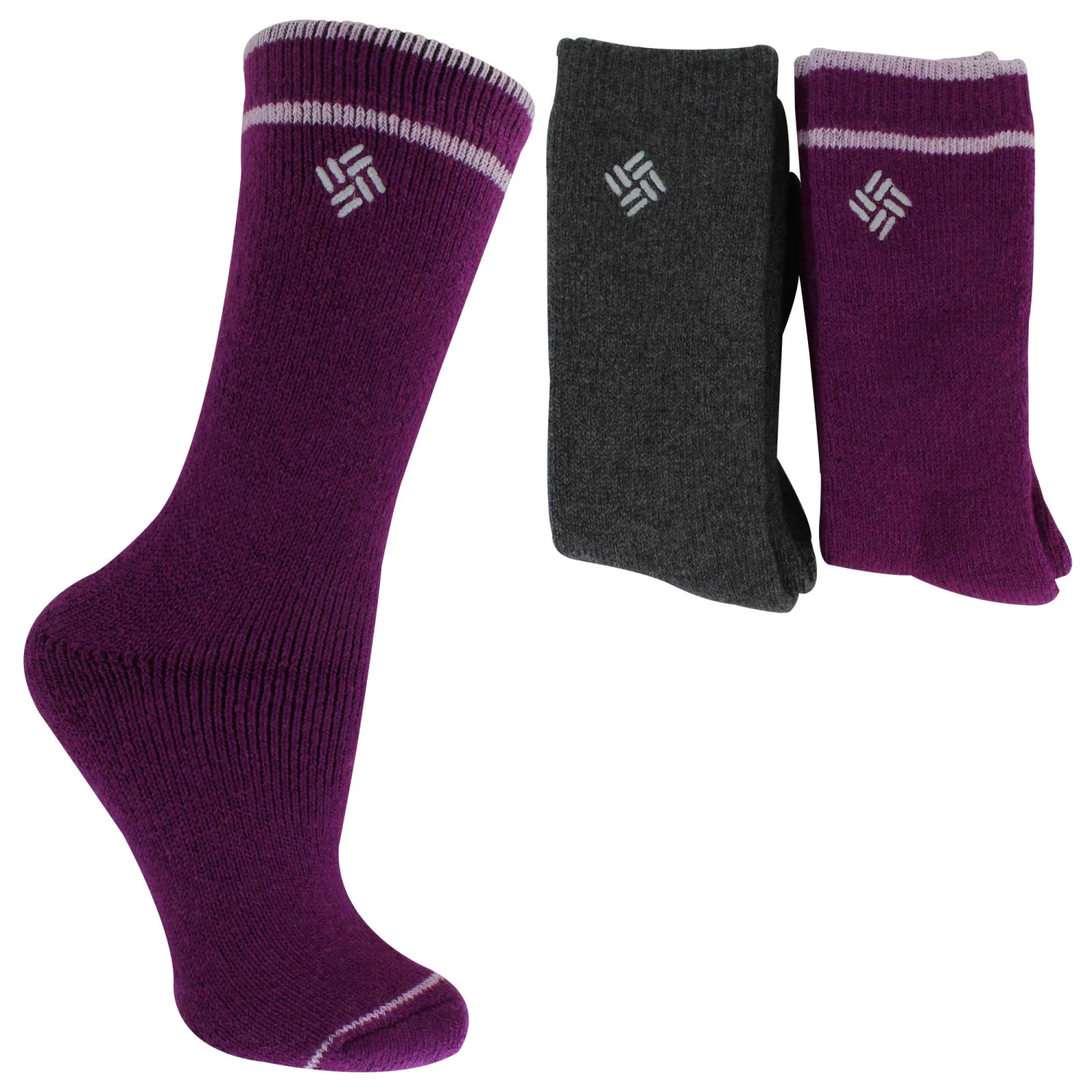 Women's Columbia Brushed-Wool Crew 2-Pair Pack 1 Women's Columbia Brushed-Wool Crew 2-Pair Pack