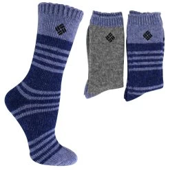 Women's Columbia Striped Crew 2-Pair Pack