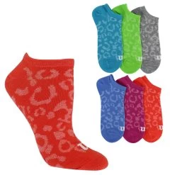 Women's Wilson Leopard-Print No-Show 6-Pair Pack