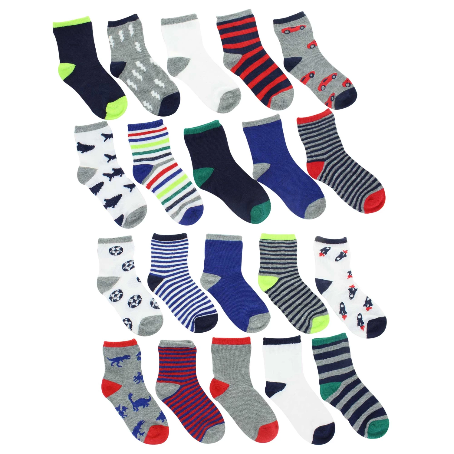 Kids' Capelli Rocket 20-Pair Pack 2 Kids' Capelli Rocket 20-Pair Pack - Image 2