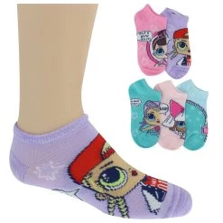 LOL Surprise Kids' L.O.L. Surprise! No-Show 5-Pair Pack