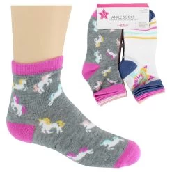 Girls' Capelli Unicorn-Print Ankle 10 For $10