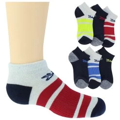 Kids' Skechers Low-Cut Striped And Solid 6 Pairs
