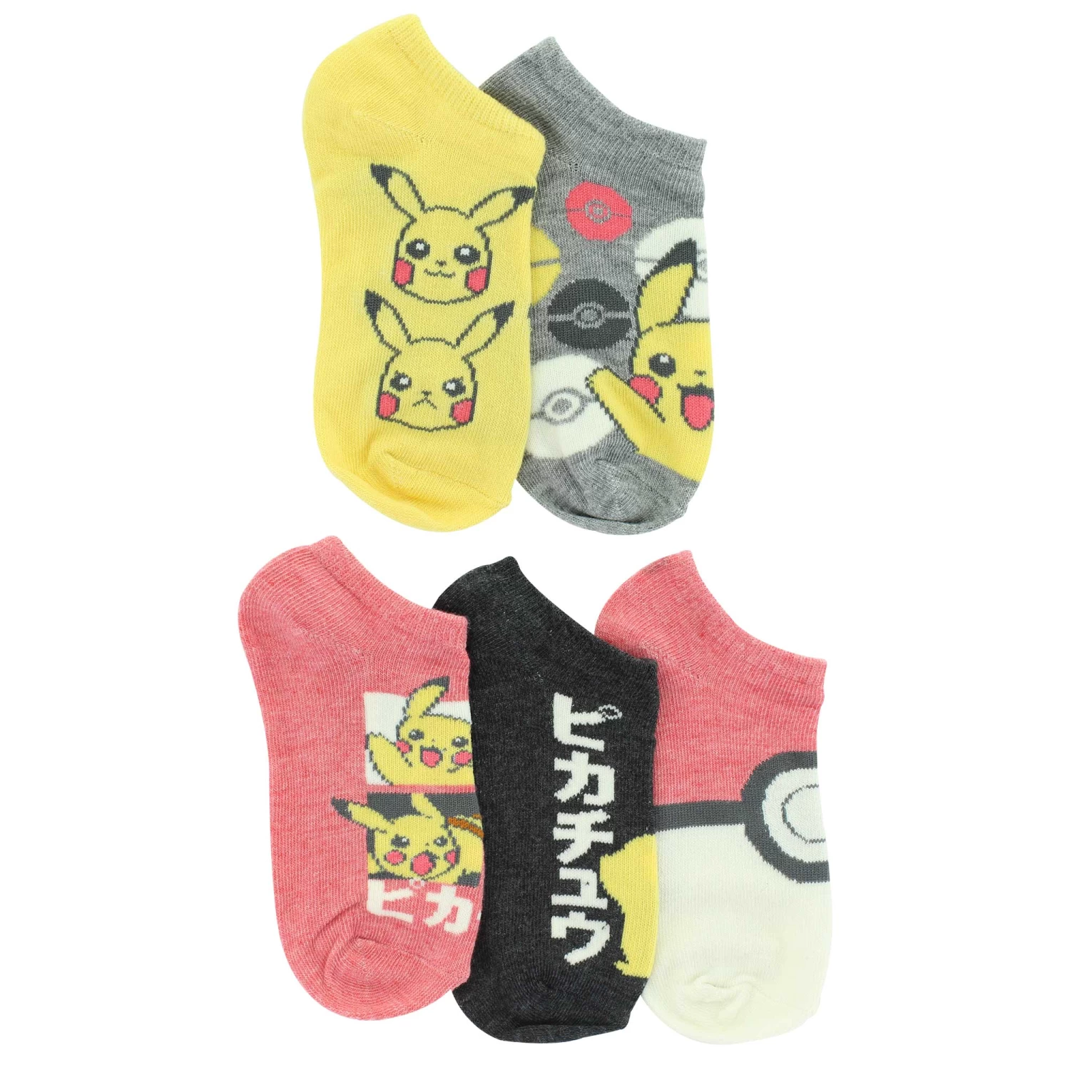 Kids' Pokemon No-Show 5-Pair Pack 2 Kids' Pokemon No-Show 5-Pair Pack - Image 2