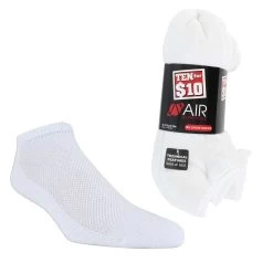 Men's Air Sports World No-Show Socks 10 For $10