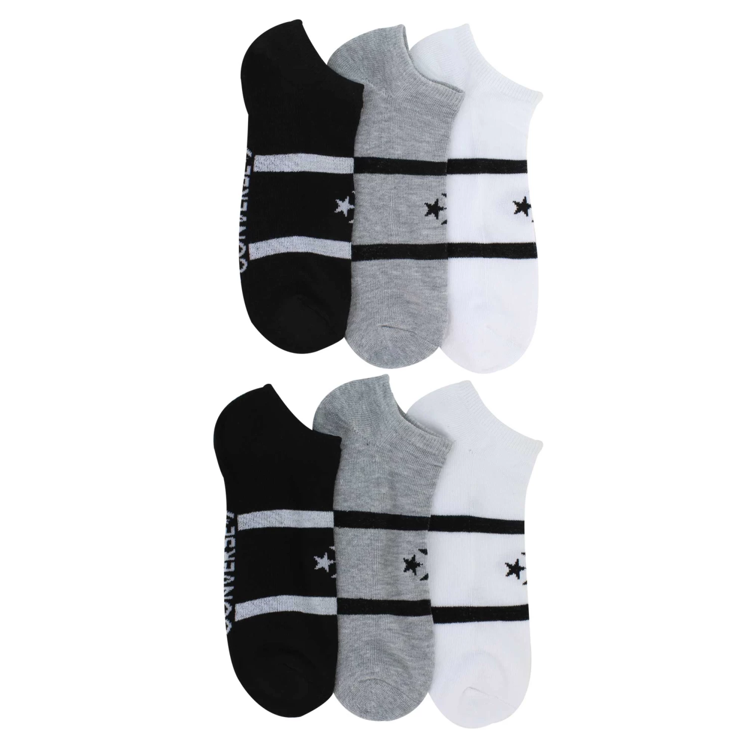 Men's Converse Stripe No-Show 6-Pair Pack 2 Men's Converse Stripe No-Show 6-Pair Pack - Image 2