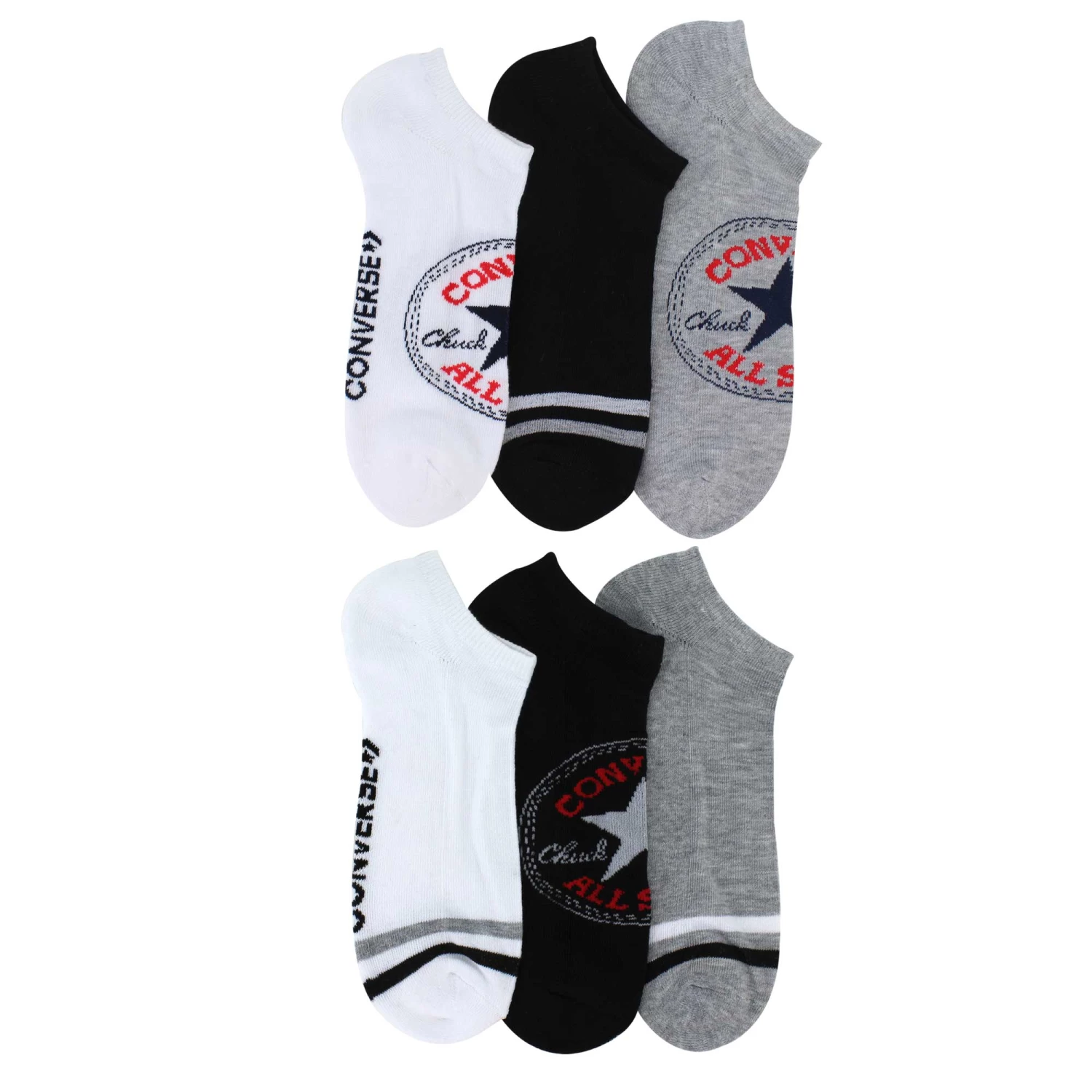 Men's Converse Chuck Patch No-Show 6-Pair Pack 2 Men's Converse Chuck Patch No-Show 6-Pair Pack - Image 2