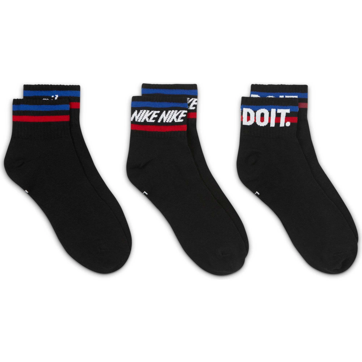 Men's Nike Essential Ankle Socks 3-Pair Pack 5 Men's Nike Essential Ankle Socks 3-Pair Pack - Image 5
