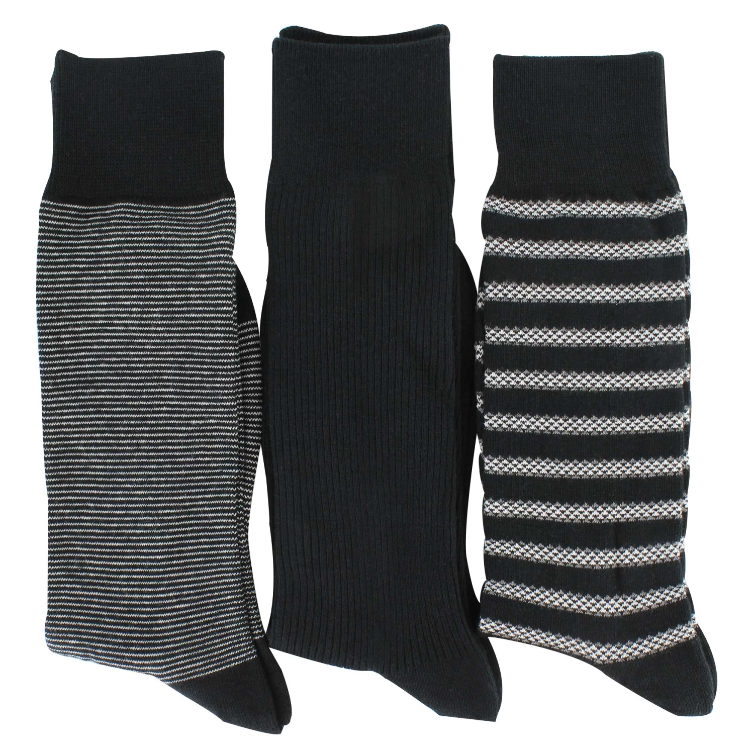 Men's Florsheim Striped Crew 3-Pair Pack 2 Men's Florsheim Striped Crew 3-Pair Pack - Image 2