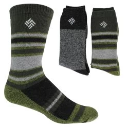 Men's Columbia Striped Crew 2-Pair Pack