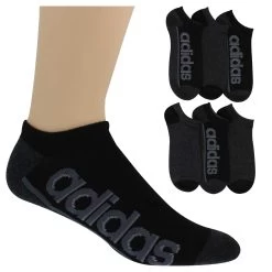 Men's Adidas Cushioned No-Show 6-Pair Pack