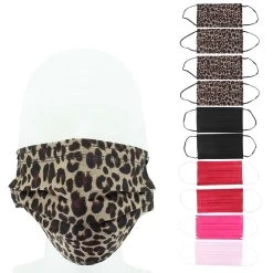 Adult Leopard Assortment Face Mask 10-Pack