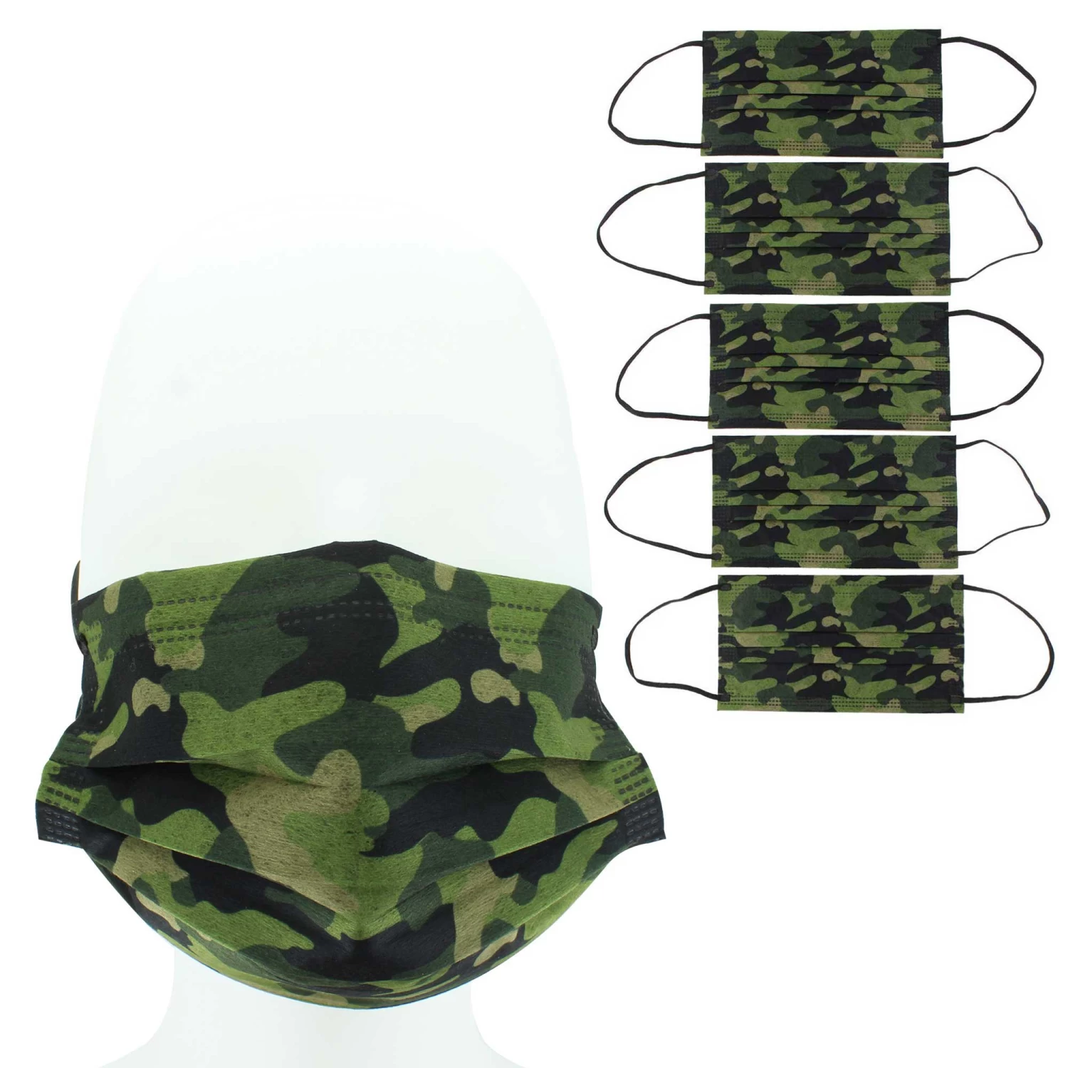 Adult Camouflage Face Mask 5-Pack 1 Adult Camouflage Face Mask 5-Pack