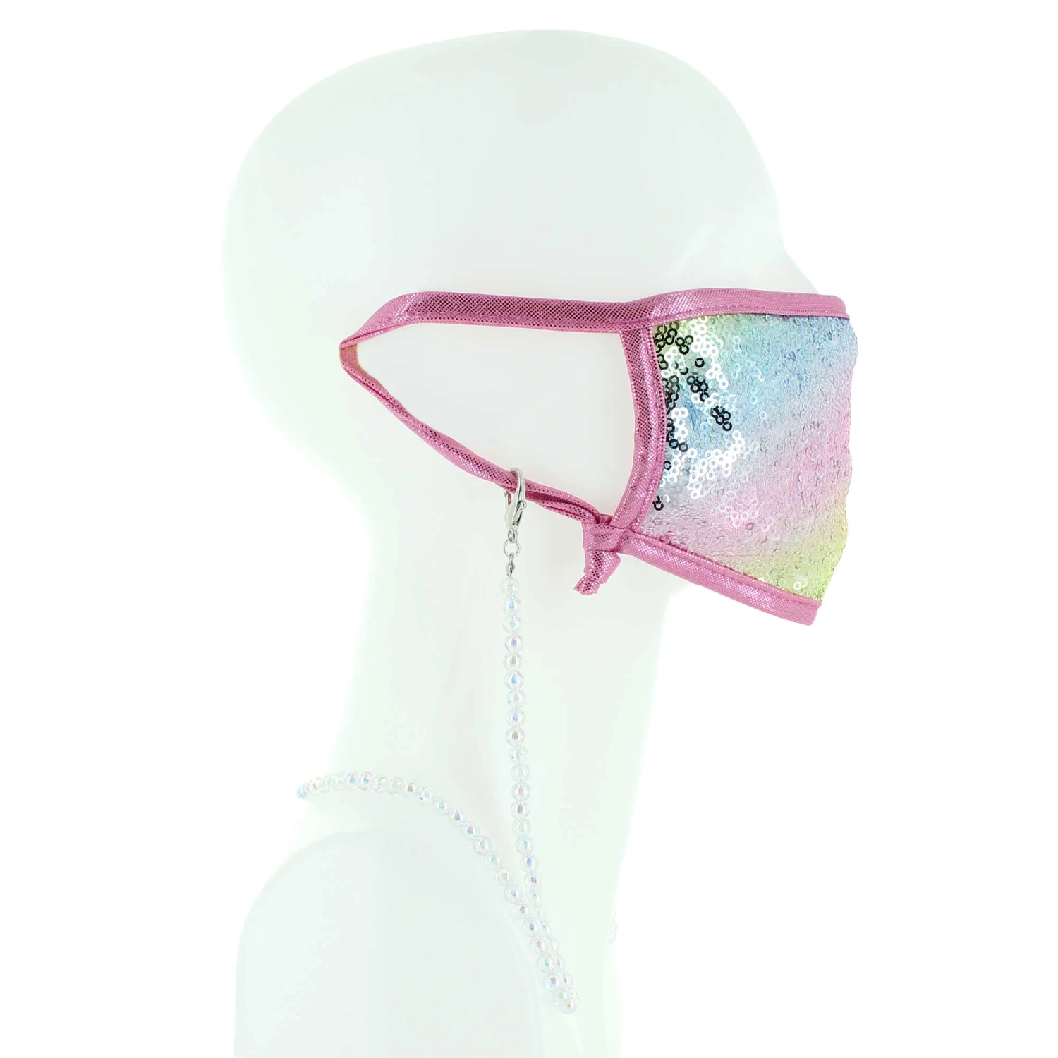 Kids' Sequin Face Mask, Strap And Scrunchie Set 2 Kids' Sequin Face Mask, Strap And Scrunchie Set - Image 2