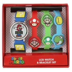 Super Mario LCD Watch And Bracelet Set