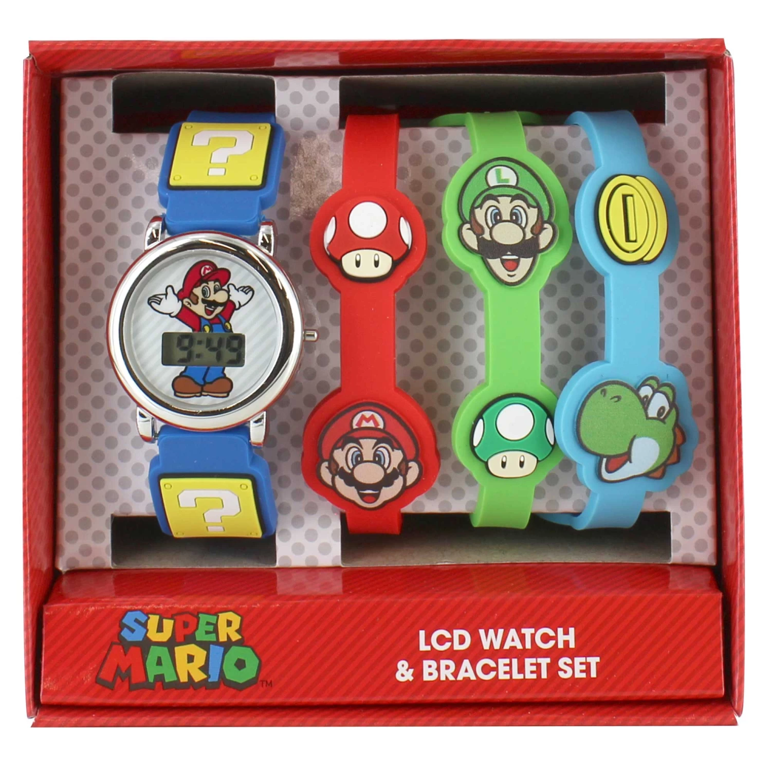 Super Mario LCD Watch And Bracelet Set 1 Super Mario LCD Watch And Bracelet Set