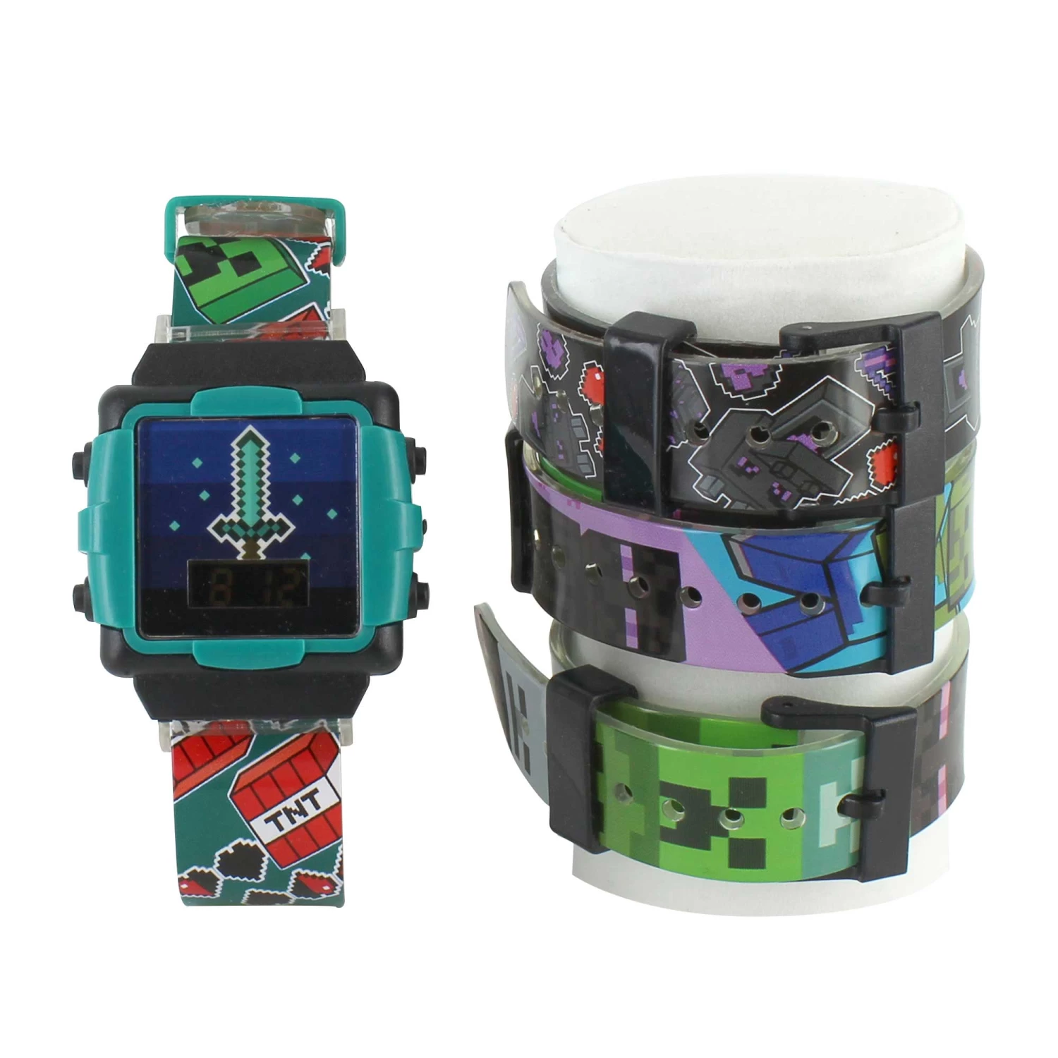MINECRAFT Digital Watch With Interchagable Bands 2 MINECRAFT Digital Watch With Interchagable Bands - Image 2