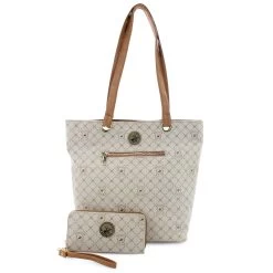 Beverly Hills Polo Club Signature Tote With Wallet
