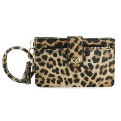 Ivy Rose Leopard-Print Loop Wristlet
