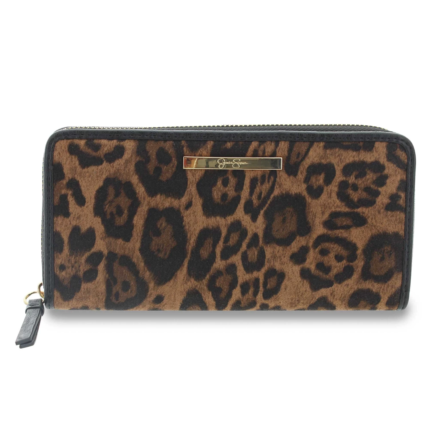 Jessica Simpson Arden Faux-Suede Leopard Wallet 1 Jessica Simpson Arden Faux-Suede Leopard Wallet